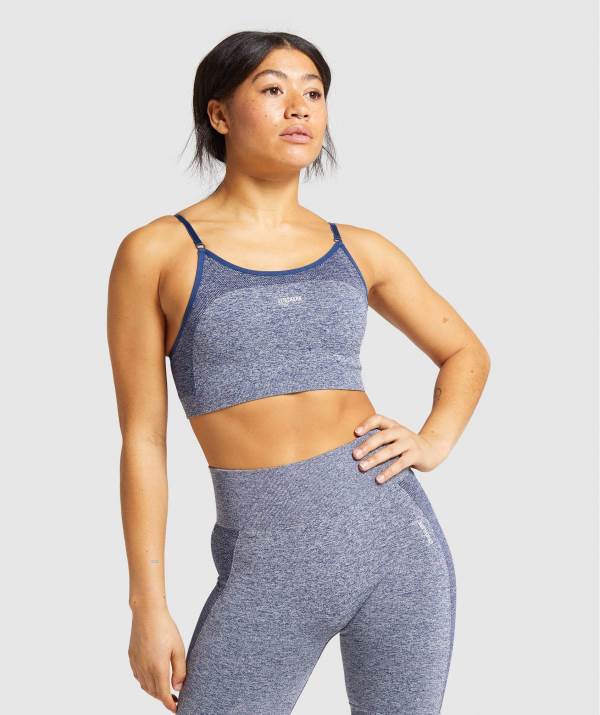 Damske Športové Podprsenky Gymshark Flex Strappy Námornícka Modrá Svetlo / Siva | IZ9358021
